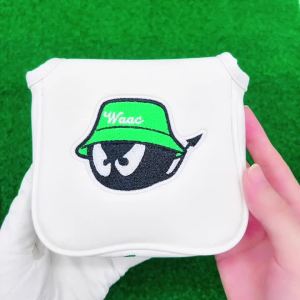 2025 Summer Golf Club Covers with Embroidered Logo White Green Durable Fabric for Club Protection Style Golf Putter Cover RGolf