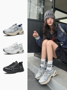 Warrior | Spring 2026 New Retro Silver Thick Sole Dad Shoes
