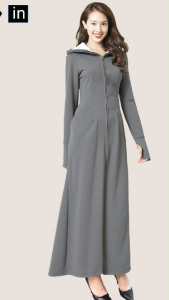 Áo chống nắng nữ toàn thân dáng dài vải UMI trơn chất dầy CAO CẤP chống nắng UPF50+  DECI.IN/DC08