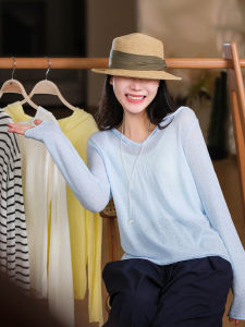 XIAOER | Linen Tencel Blended Long Sleeve Hoodie