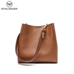 Royal Bagger New Fashion Tote Bags for Women Genuine Leather Retro All-match Girl Shoulder Bags Casual Large Capacity Ladies Handbag