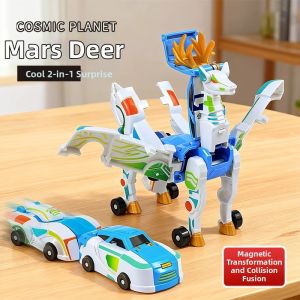 Deformable Toy Silver Wing Dragon 2-in-1 Transform