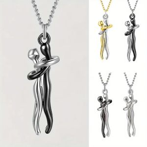 Hugging Necklace Stainless Steel Couple Hugging Necklace Pendant Suitable for both male and female couples Symbol of love