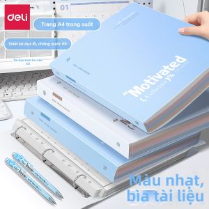 deli | Sổ Gáy Kẽm Trong Suốt Có Thể Tách rời