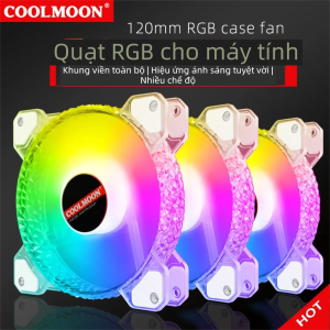 Quạt tản nhiệt COOLMOON Crystal Diamond 12cm màu trắng ARGB