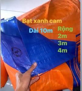 [Dài 10m] Cao su xanh cam Bạt xanh cam 2 lớp Khổ rộng 4m -3m -2m