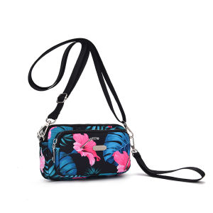 Mini Portable Crossbody Phone Bag for Women Summer Fashion Handbag Small Change Purse Korean Style Printed Youth Phone Pouch