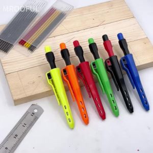 MROOFUL | 2.8mm Mechanical Carpenter Pencil Deep Hole Mechanical Pencil Marker with Built in Sharpener for Carpenter Woodworking Architect