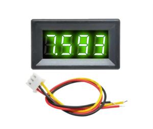 Aideepen | Vôn Kế Kỹ Thuật Số LCD 036 Inch Đồng Hồ Đo Điện Áp 0-100V Cho Ô Tô Kiểm Tra Nguồn Điện Di Động 3 Dây Màn Hình Hiển Thị 4 Chữ Số Đỏ Xanh Xanh Lam