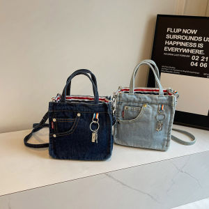 Ladies Crossbody Bags Creative Retro Washed Denim Personalized Fashionable Verstaile Handbags High-quality Shoulder Bags Girl