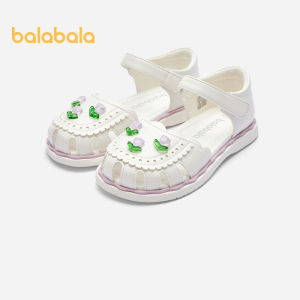 Balabala Childrens Shoes Childrens Sandals Girls Shoes 2024 Summer Princess Shoes New Beach Shoes Sweet Cute Literary