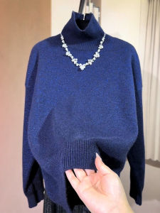 QINGNAER | Laid-back Simple High-neck Loose Slim Fit Knitwear