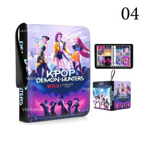 Hasbro | KPOP Demon Hunters Holder Binder Anime Portable Zipper Trading Card Protector Albums Collections Folder 400Pcs Book Fans Toys