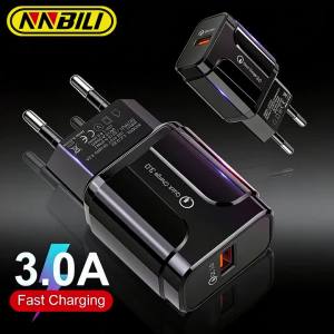 Bộ Sạc Nhanh 18W QC 3.0 Bộ Sạc Tường USB-C Cho iPhone Huawei Samsung Xiaomi Redmi POCO - Quick Charge 3.0 EU/US Plug