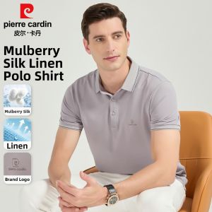 Pierre Cardin | Fashion Light Breathable Silky Linen Short Sleeve T-Shirt