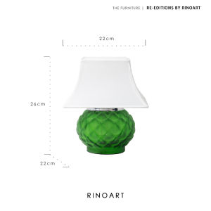 Ruonai Home L @ Lique Embossed Colored Glaze Green Cornucopia Reading Lamp Double Lamp Table Lamp Art Decoration