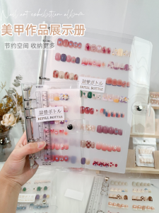 New Arrival Wear Nail Storage Book Finished Nail Art Style Collection Book Book Shaped Display Stand Transparent Frosted Sample Color Card Photo Frame