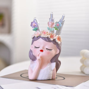 Cute Fairy Pen Holder Ins Storage Desktop Organizing Storage Cartridge Flower Fairy Pen Holder Gift for Children