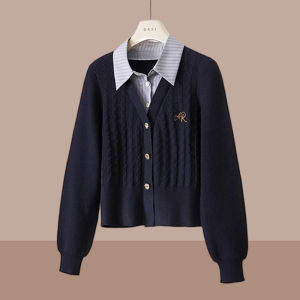 Áo Len Dệt Kim Thời Trang Nữ Dáng Ôm Dài Tay Cổ Polo Màu Trơn Mùa Xuân Thu Mới Về Chất Liệu Polyester Và Viscose