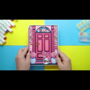 Học liệu bóc dán ngôi nhà búp bê bằng giấy Toca Boca melody quiet book h31