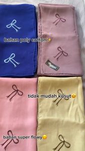 Anjani Hijab Segi Empat Polly Cotton Sulam Embroidery Coqquette Premium