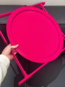 Nordic Style Folding Small Table Bedside Pink Bedroom Creative Corner Table with Storage Space Economic Model BL01