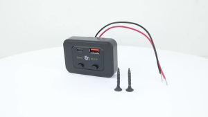 12V 24V Car Fast Charger Dual USB PD Type C QC 3.0 Socket Adapter with Independent Switch 48W