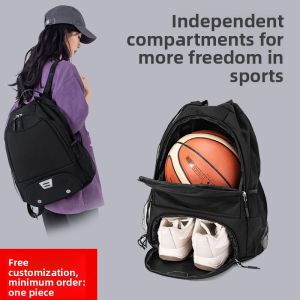 Large Capacity Outdoor Sports Backpack Mens Fitness Training Basketball Equipment Travel Waterproof Double Shoulder Bag