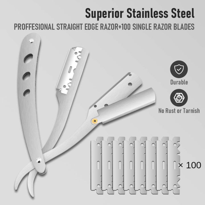 Professional Barber Straight Edge Razor Safety for Men Manual Hair