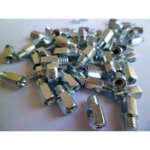 Hexagonal Screw Column M4X6+3S to M3 Threaded Copper Iron Column for Computer Case Hex Screw Column External to Internal Thread