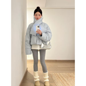 กางเกงว่ายน้ำทรงเดฟหนาสำหรับผู้หญิงในฤดูใบไม้ร่วงและฤดูหนาว สีเทา ทรงเข้ารูป ด้านนอก ดีไซน์ กระโปรงทรงเดฟ กางเกงว่ายน้ำทรงเดฟ