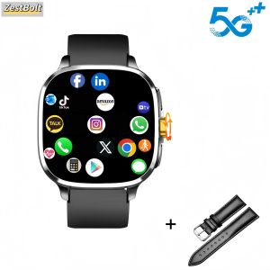 New 5G LTE Smartwatch Android 13.0 Cellular Version with 2.4inch AMOLED Screen SIM Card Slot Google Play Store GPS - Smart Watch