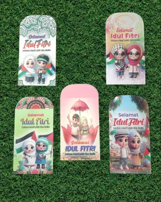 50Pcs Angpau Amplop Lebaran Motif ATM