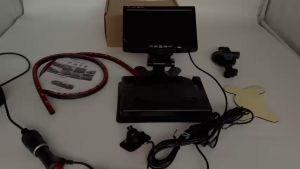 Camera lề kèm màn hình to 7 inch YOELBAER góc rộng tự lắp zin xe không cần đấu điện khoan đục MAN1C7IN