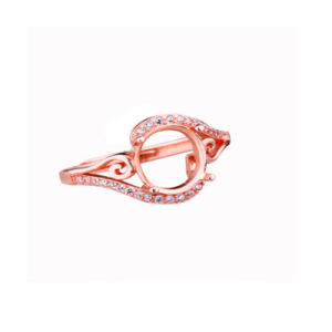 925 Sterling Silver Ring Setting Wax Embedded Hollow Mount for Women Korean Style Floral Design Fresh out New Fashion Jewelry