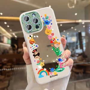 Pazo Brand iPhone Case with Mirror Full Cover Silicone Protective Shell for Apple 16Promax 17 15Pro 14Plus Strawberry Bear Air