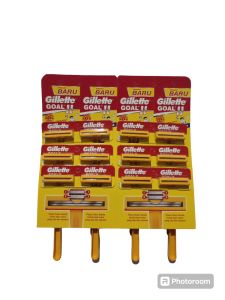 12 Pcs Gillette Goal 2 Alat Cukur Kumis Jenggot