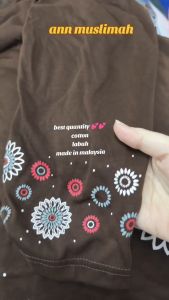 Premium Tshirt baju muslimah perempuan (S-3XL) Cotton |Cutting A| Corak batik bunga | baju wanita