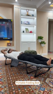 SimpleJoy Portable Outdoor Foldable Bed High Strength Durable Comfortable for Camping Office Home Use