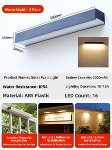 Ladarmoon | Solar Waterproof Outdoor Wall Light for Yard Decoration