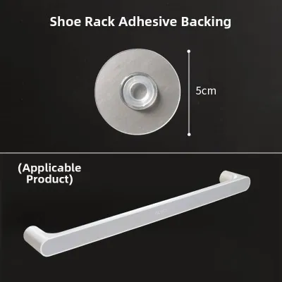 Ecoco Bathroom Accessories Sticky Shelf for Slippers Towels Toothbrush Holder Hairdryer Cover Sticker One Layer Rack