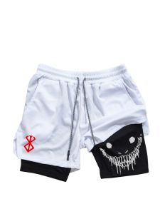 Mens 2-in-1 Sports Quick Drying Fashion Running Shorts Gym Loose Casual Double-layer Sports Exercise Breathable Stretchy Shorts