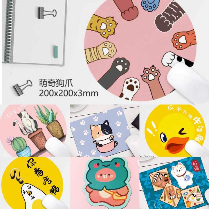 【SG Local Stock】Mini Computer Mouse Pad Cartoon Cute Smiley Art Print