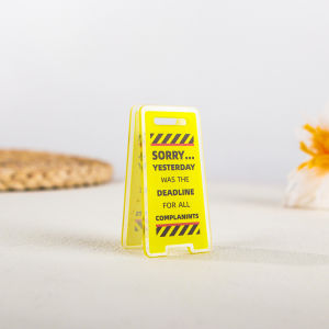 Acrylic Warning Sign "Leave Me Alone" Humorous Office Decor Desktop Listing Note Clip Perfect Decoration Gift for Coworkers