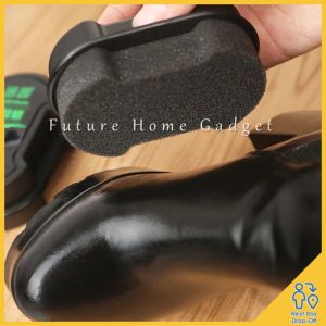 Double-Sided Sponge Leather Shoe Polish Sponge Polish kasut shoes accessories black colorless shoe wax span