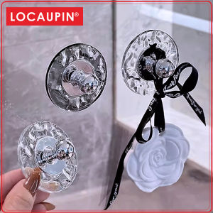 Locaupin Adhesive Hooks Decorative Wall Door Self Adhesive Hooks Kitchen Waterproof Shower Room Sticky Hooks