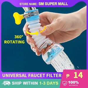 【360° Rotary】Faucet Filter Anti Splash Saving Water Universal Purifier Clean Filter Foldable Household Kitchen Sink Maifan Tap Filtration