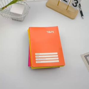 10Pcs Waterproof Composition writing Notebook aesthetic A5 10Colors giveaways for kids grade 1-5 10 Colors 80 Leaves