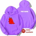 Sweater dino merah hoodie anak bahan premium tebal. 