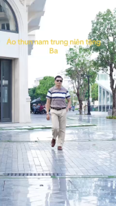 Áo thun nam trung niên có túi ngực form rộng vải mềm mát co giãn mặc thoải mái hàng ngày